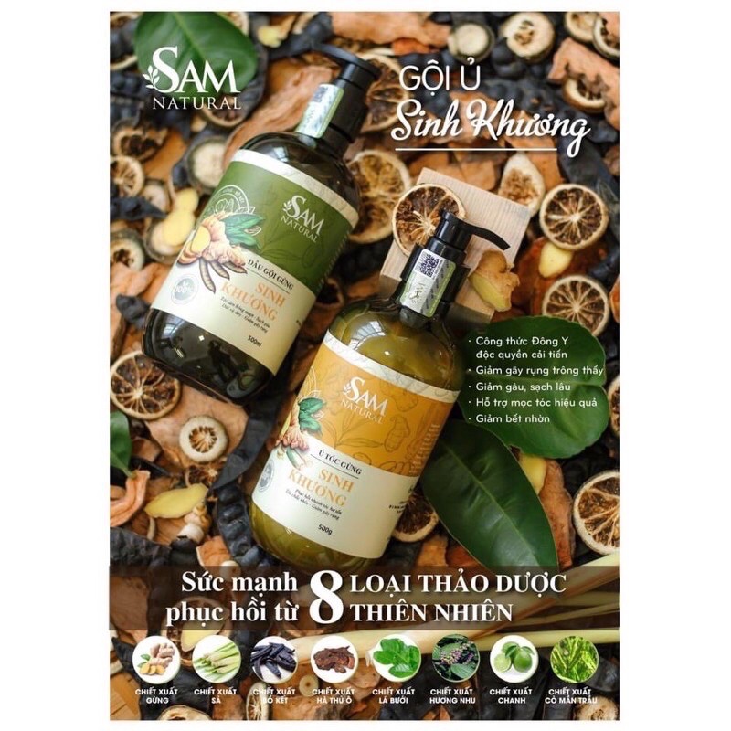 Dầu gội Sinh Khương 500ml mẫu mới 100% chính hãng [ sam natural ]