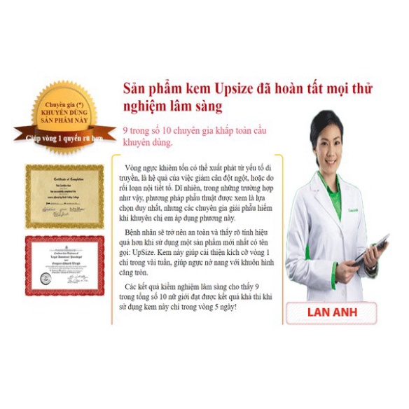 Kem Nở Ngực UpSize - Kem Massage Tăng Vòng 1 Chính Hãng Nga (50ml), Giúp Vòng 1 Săn Chắc Trẻ Hoá & Căng Tròn Tự Nhiên . | BigBuy360 - bigbuy360.vn