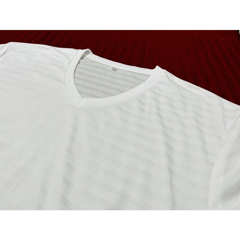 Áo thun thể thao nam màu trắng size L cho người 65-75kg