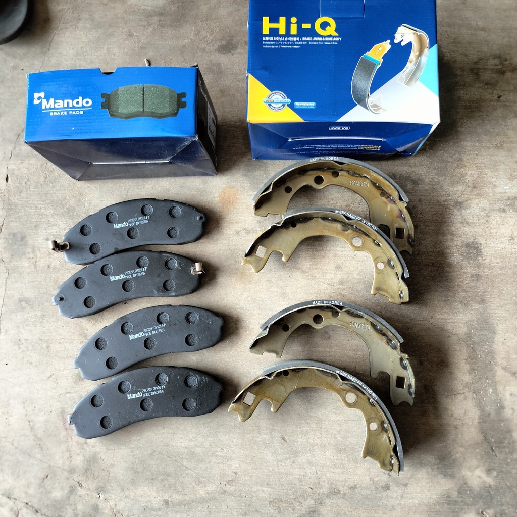 Má phanh trước, sau  dùng cho Kia 1.4 tấn, Kia Bonggo III, K3000. Bộ gồm 4 miếng hàng Made in Korea