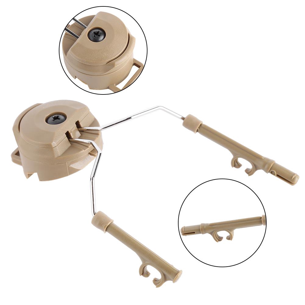2pcs POM+ Stainless Steel Helmet Arc Rail Suspension Headset Support For Peltor Comtac