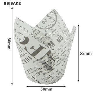 [cxFSBAKE] 50Pcs/Lot Tulip Cupcake Baking Cups Molde Cupcake Paper Cups Bakeware Tools  KCB