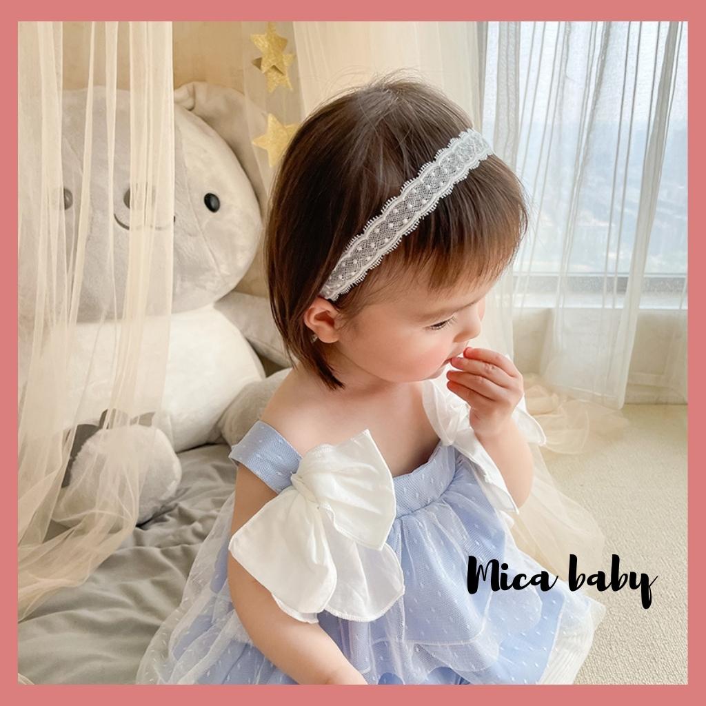 Băng đô dây hoa phong cách tiểu thư đáng yêu cho bé gái Mica Baby BD52
