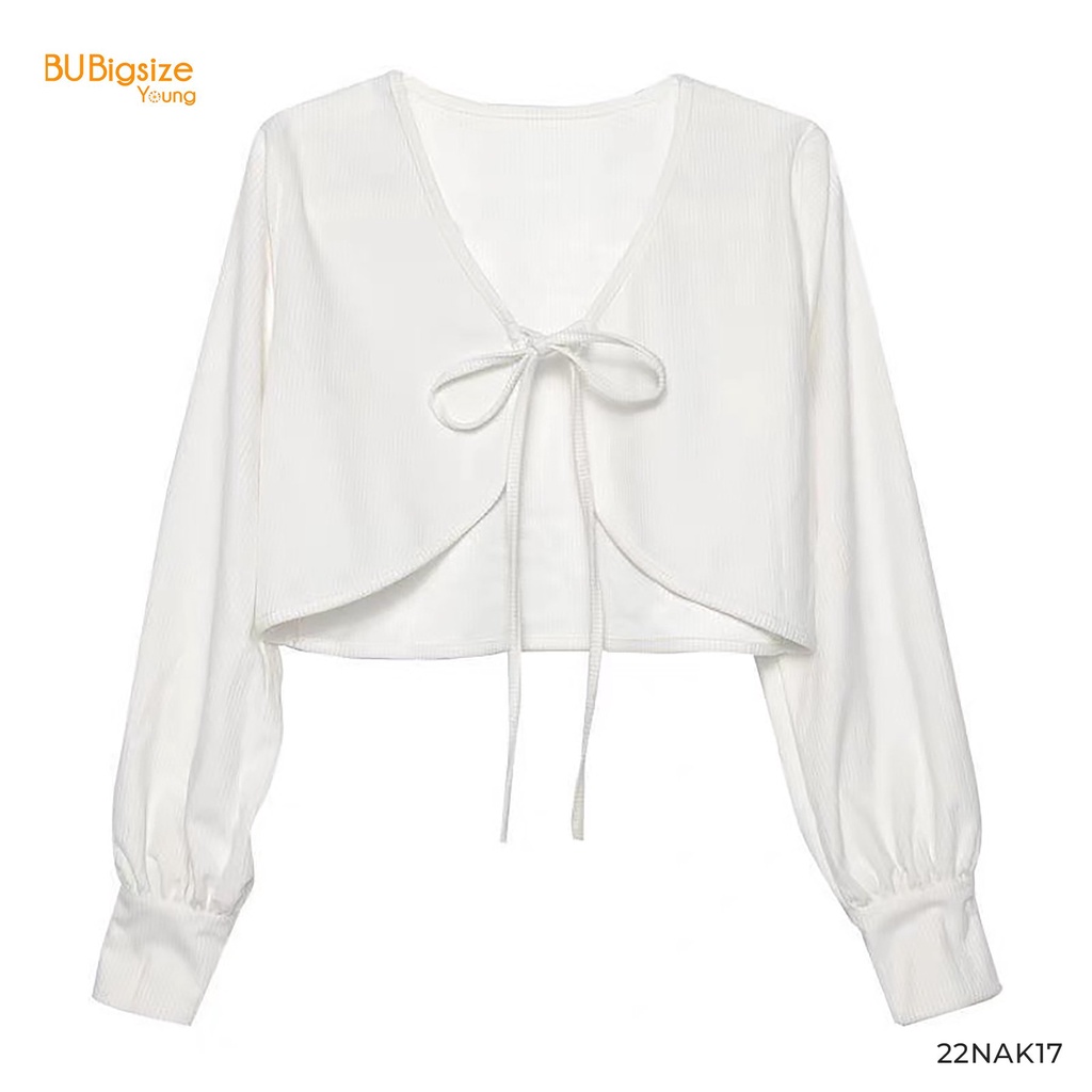 Áo cardigan buộc dây BIGSIZE (55kg đến 95kg) - 22NAK17 - [BU Bigsize Young]