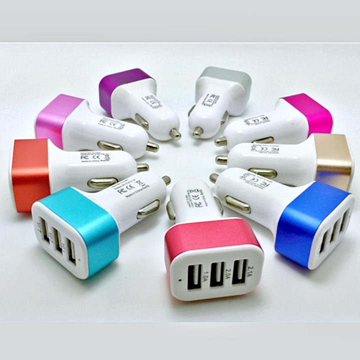 Cốc sạc xe hơi ô tô 3 cổng usb thiết kế nhỏ gọn, tinh tế cùng công năng vượt trội