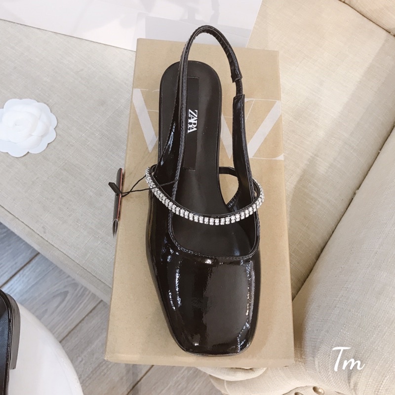 Giày bệt búp bê bít mũi quai đá hàng cao cấp fullbox