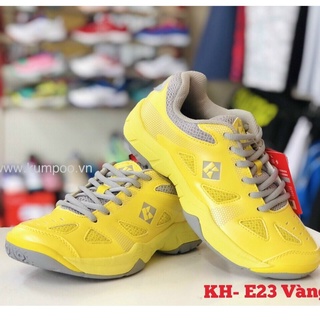 Giày cầu lông bóng chuyền nam nữ Kumpoo E23 màu vàng - Hàng công ty