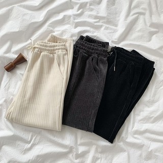 Quần nỉ tăm, quần nỉ thu đông, quần nỉ bo gấu ulzzang mặc được 2 kiểu bo, suông freesize | BigBuy360 - bigbuy360.vn