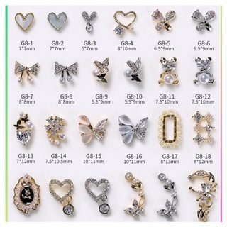 Charm cao cấp trang trí móng tay,charm nơ ,tim,bươm các loại