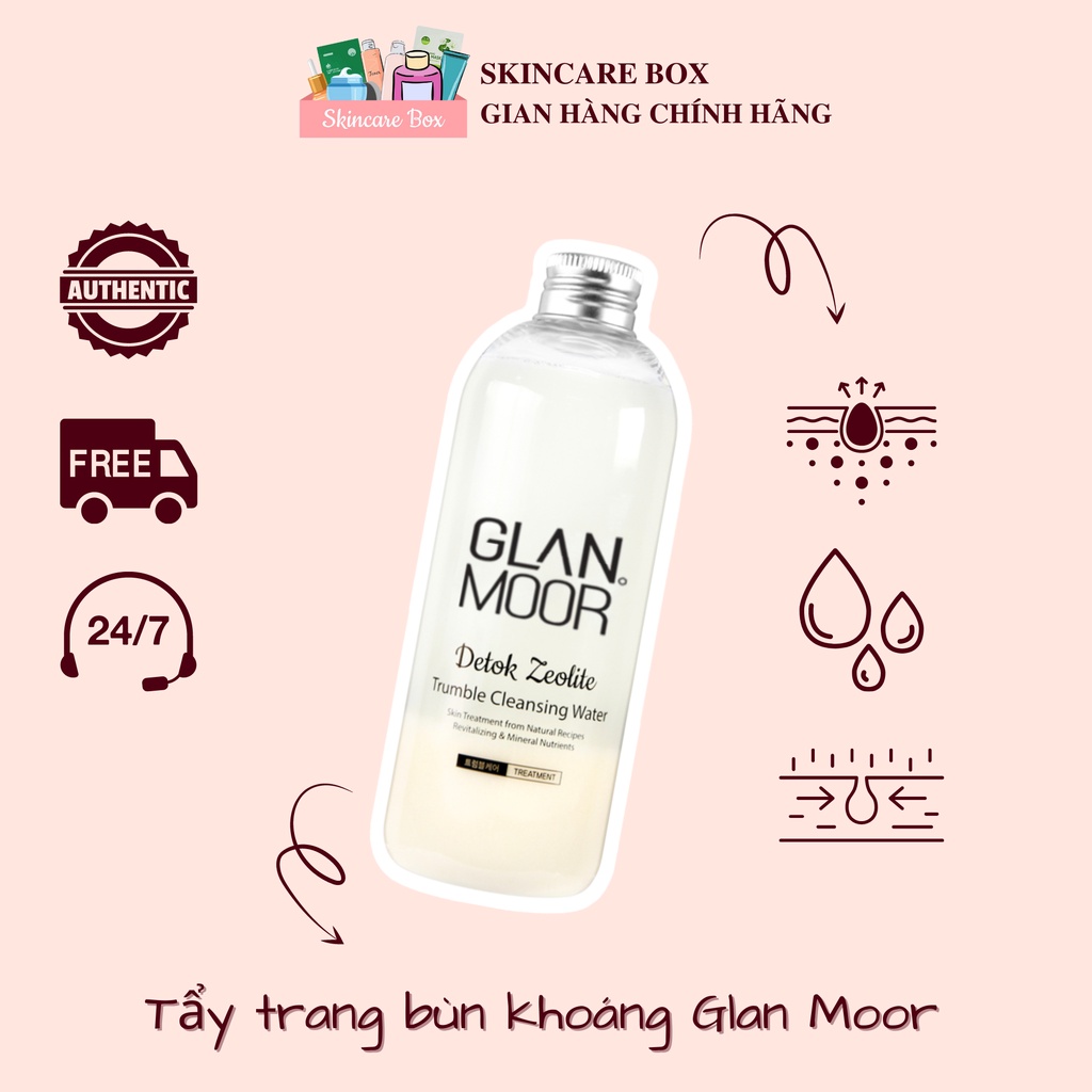 TẨY TRANG BÙN KHOÁNG GLAN MOOR DETOX ZEOLITE TRUMBLE CLEASING WATER 300ML