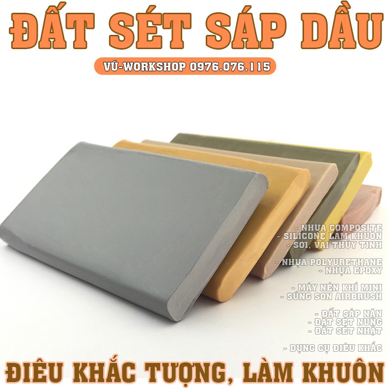 Đất Sét Sáp Dầu Cứng - Điêu Khắc Tượng, Làm Khuôn, Nấu Chảy Đúc Tượng, Mô Hình Nhân Vật, Stop Motion 200g