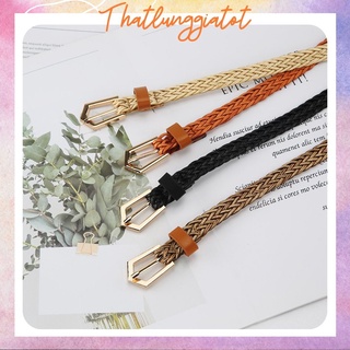 Đai thắt lưng váy nữ dây đan bản nhỏ 1.5cm TL084 - Thắt Lưng Giá Tốt