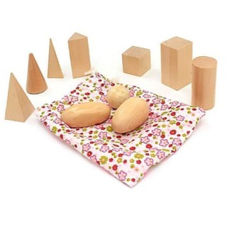 Giáo cụ Montessori - túi bí mật 10 khối hình học (loại mini)