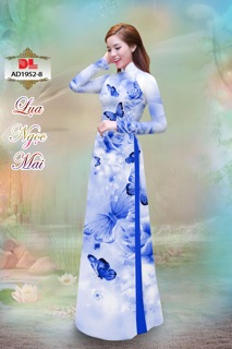 Vải áo dài in hình bướm
