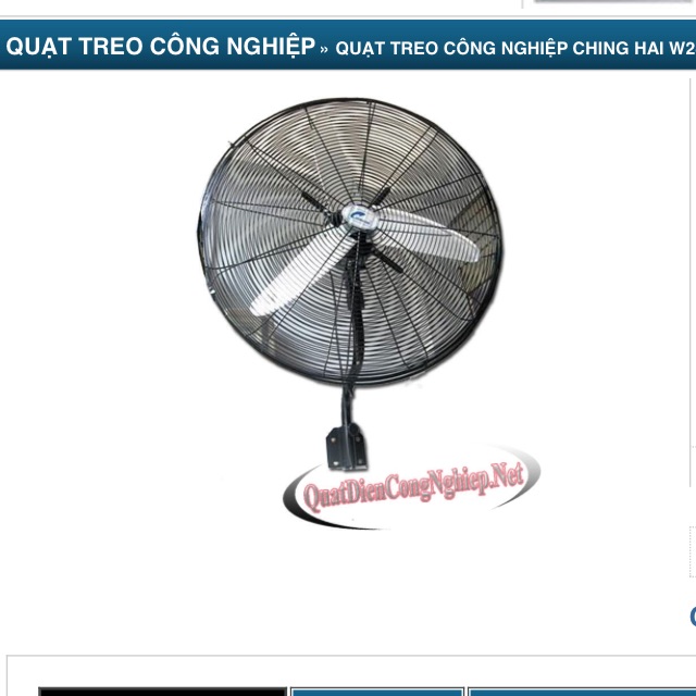 Quạt treo công nghiệp 24, 3 cánh trắng Chinghai