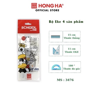 Bộ eke 4 sản phẩm hồng hà 3476