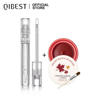 Bộ son dưỡng ẩm + son lì QIBEST lâu trôi 6 màu tuỳ chọn