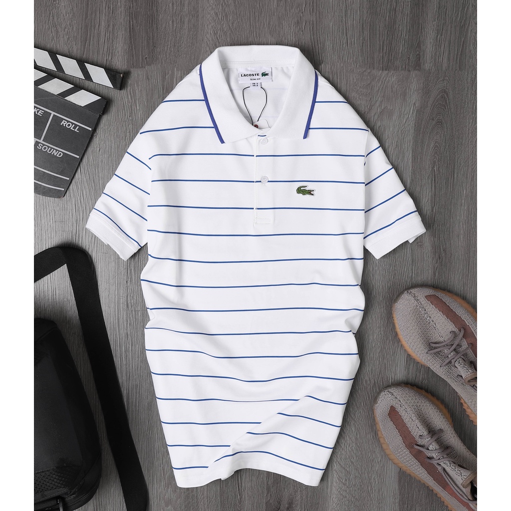 Aó polo nam Lcst (Form Slimfit,vải thun cá sấu loại 1,co dãn thấm hút mồ hôi.Made in cambodia)-CP012