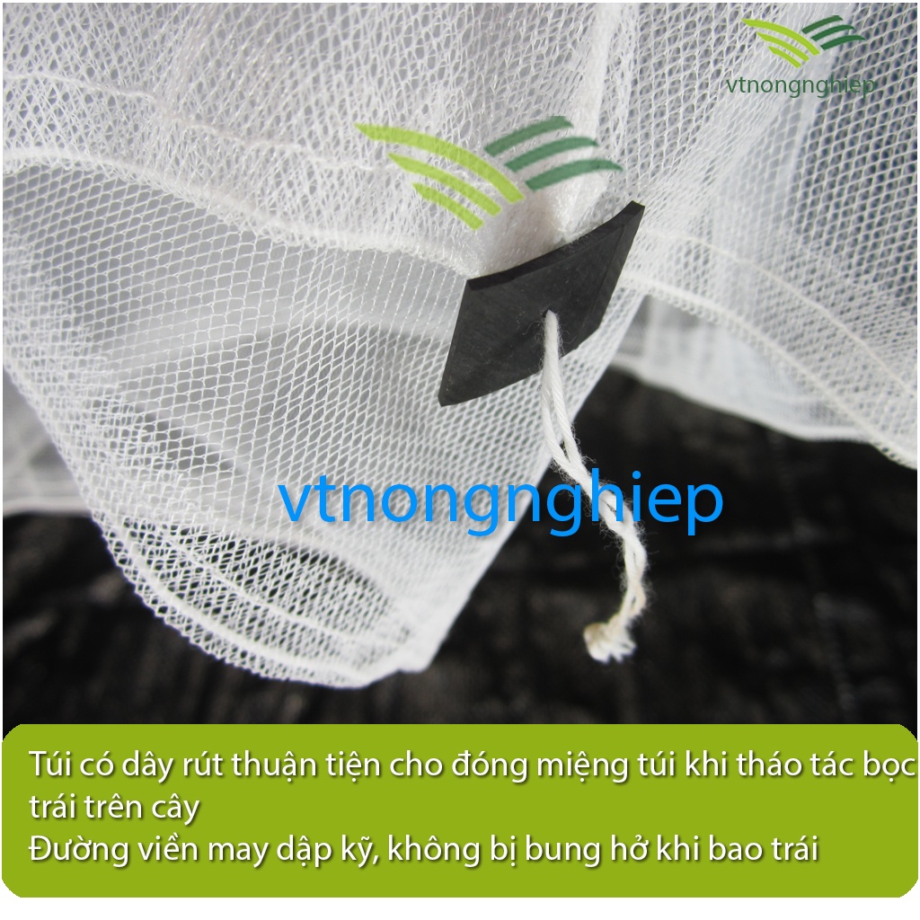 10 Túi bọc mít, 50x70cm, 40x50cm, LƯỚI MÙNG, ô lưới 1mm, túi bao trái mít Thái, bền, sử dụng được nhiều lần