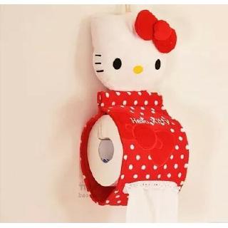 【BÁN BUÔN】Hộp vải đựng khăn giấy hình Hello Kitty