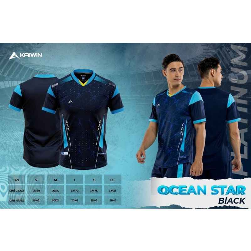 BỘ QUẦN ÁO BÓNG ĐÁ KAIWIN OCEAN STAR - HỖ TRỢ IN ẤN