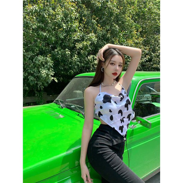 [C309] Áo yếm BÒ SỮA buộc dây lưng sexy - Áo croptop dáng yếm buộc dây hot trend freesize | BigBuy360 - bigbuy360.vn