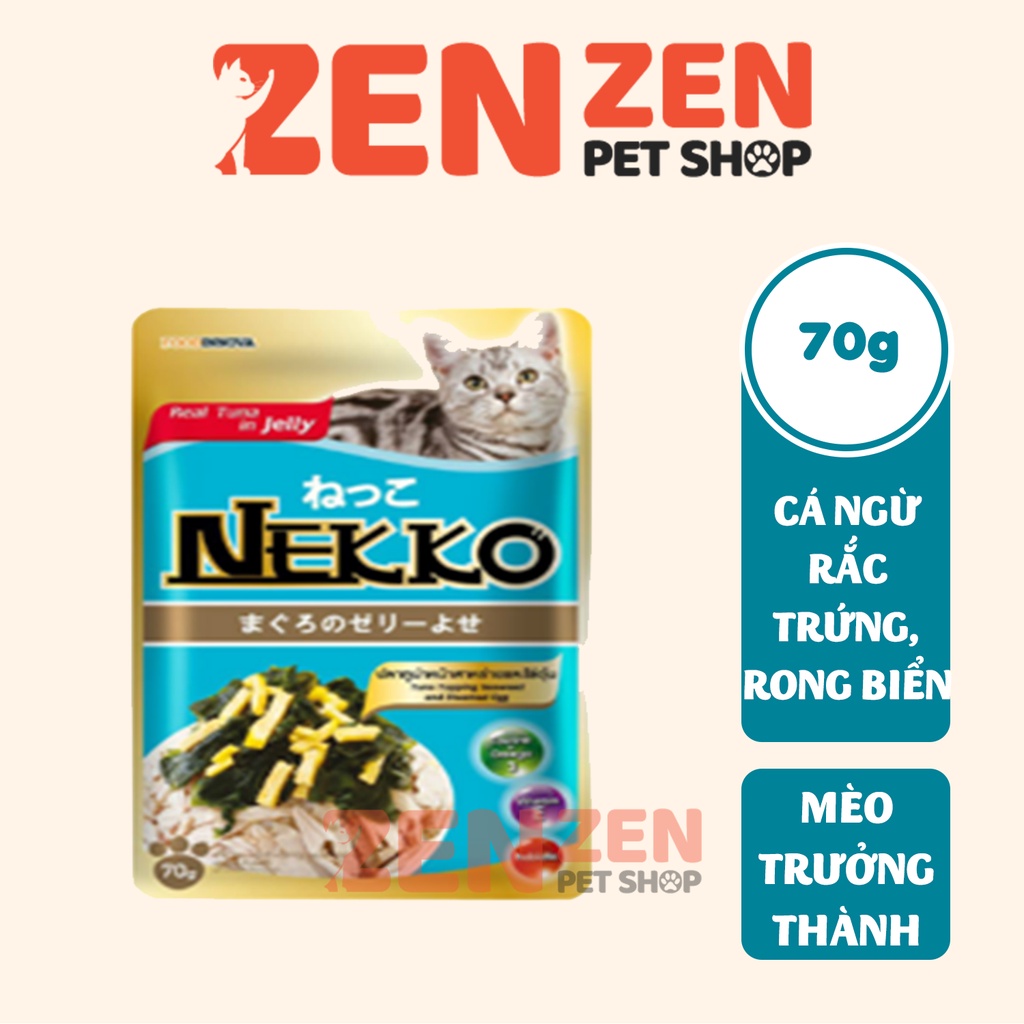 Pate mèo Nekko - Thức ăn cho mèo Con 1-12 tháng tuổi và Mèo Trưởng Thành - 70g - Zen Zen Pet Shop