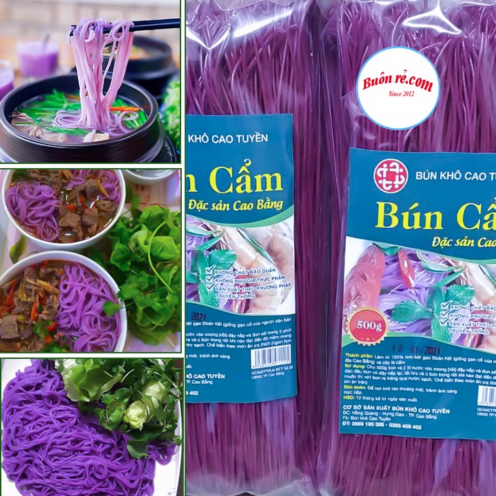 Bún gạo lứt huyết rồng (500g) – Đặc sản Cao Bằng – Nông sản sạch A Thái – Buôn Rẻ - 01211