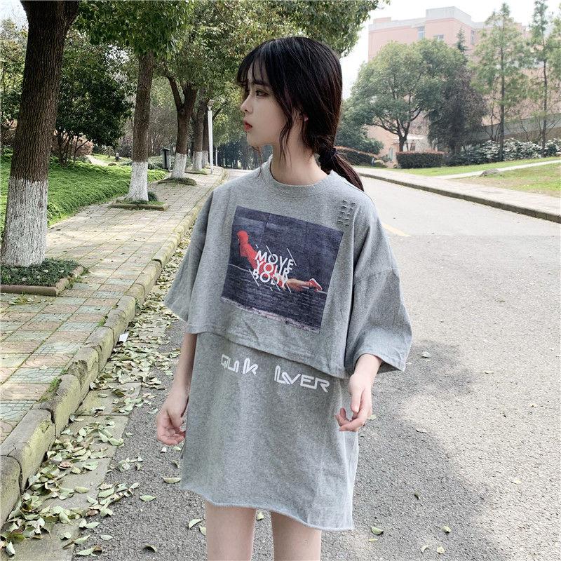 Áo thun không tay form rộng/Áo croptop tay lỡ thời trang cá tính cho nữ