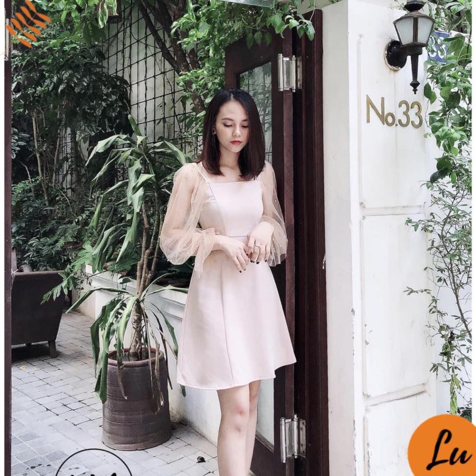 Váy Nữ Đẹp 💖FREESHIP💖 Đầm dự tiệc tay phồng đính ngọc Gin Dress [Mẫu Mới 2021] | BigBuy360 - bigbuy360.vn