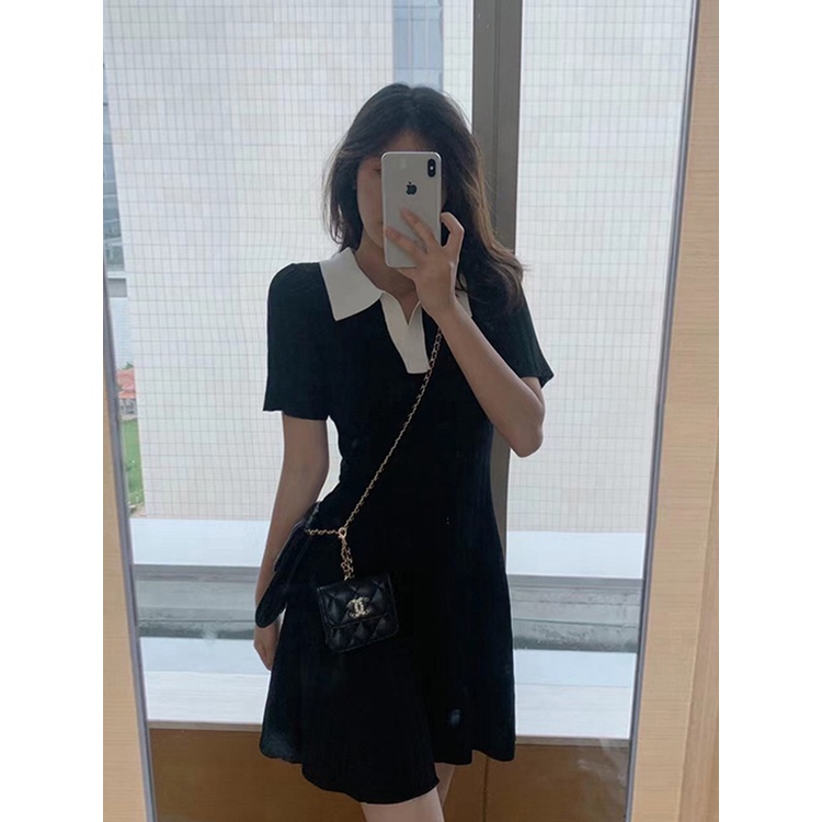 DUNEA Đầm Cổ Polo Màu Sắc Ngọt Ngào Thời Trang Cho Nữ