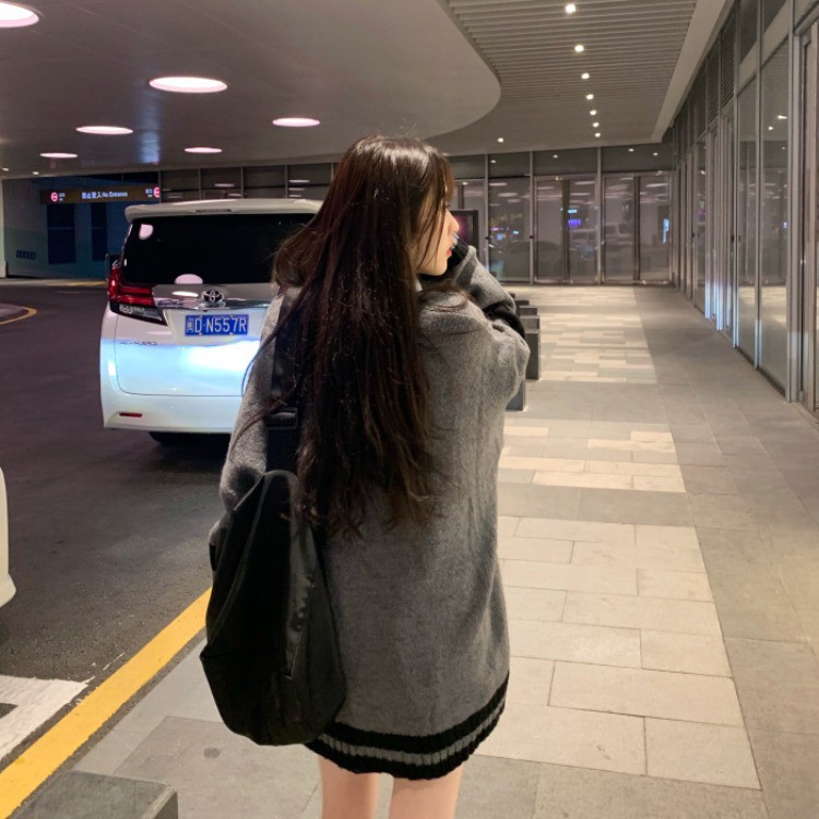 Áo Cardigan Len Xám Phối Viền - Titto Closet | BigBuy360 - bigbuy360.vn