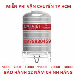 Bồn Nước đứng inox304 Đại Việt  (500 lít- 3000 lít)