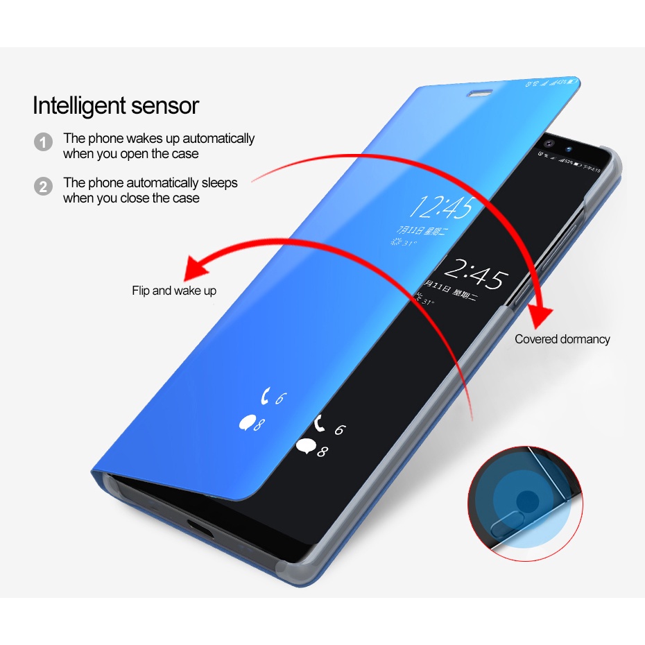 Ốp điện thoại tráng gương thông minh cho Samsung Galaxy A22 4G