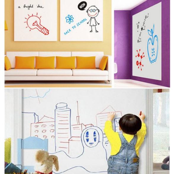 Decal Bảng Trắng Viết Bằng Bút Lông (Có Màu Trắng ) Size 45x200cm