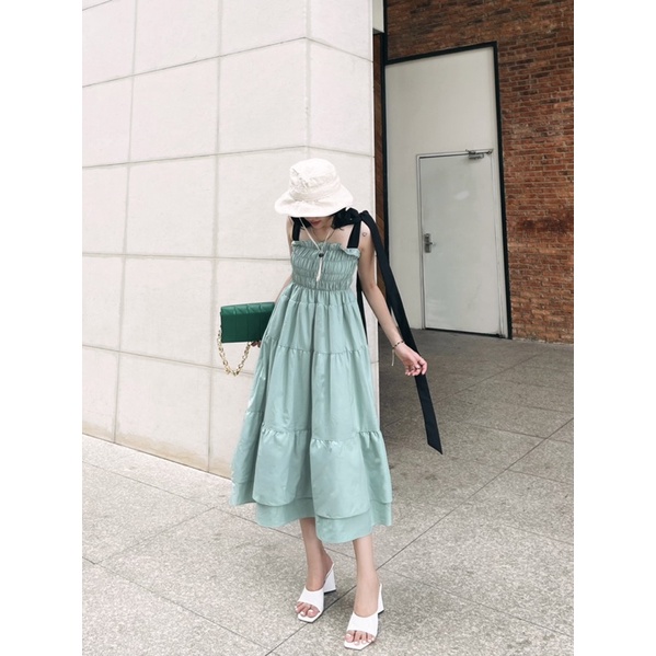 SAP-Đầm phồng cột dây nơ dài | BigBuy360 - bigbuy360.vn