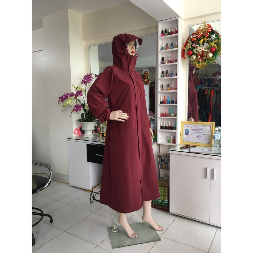 Áo mưa măng tô chống thấm thời trang- 2 lớp