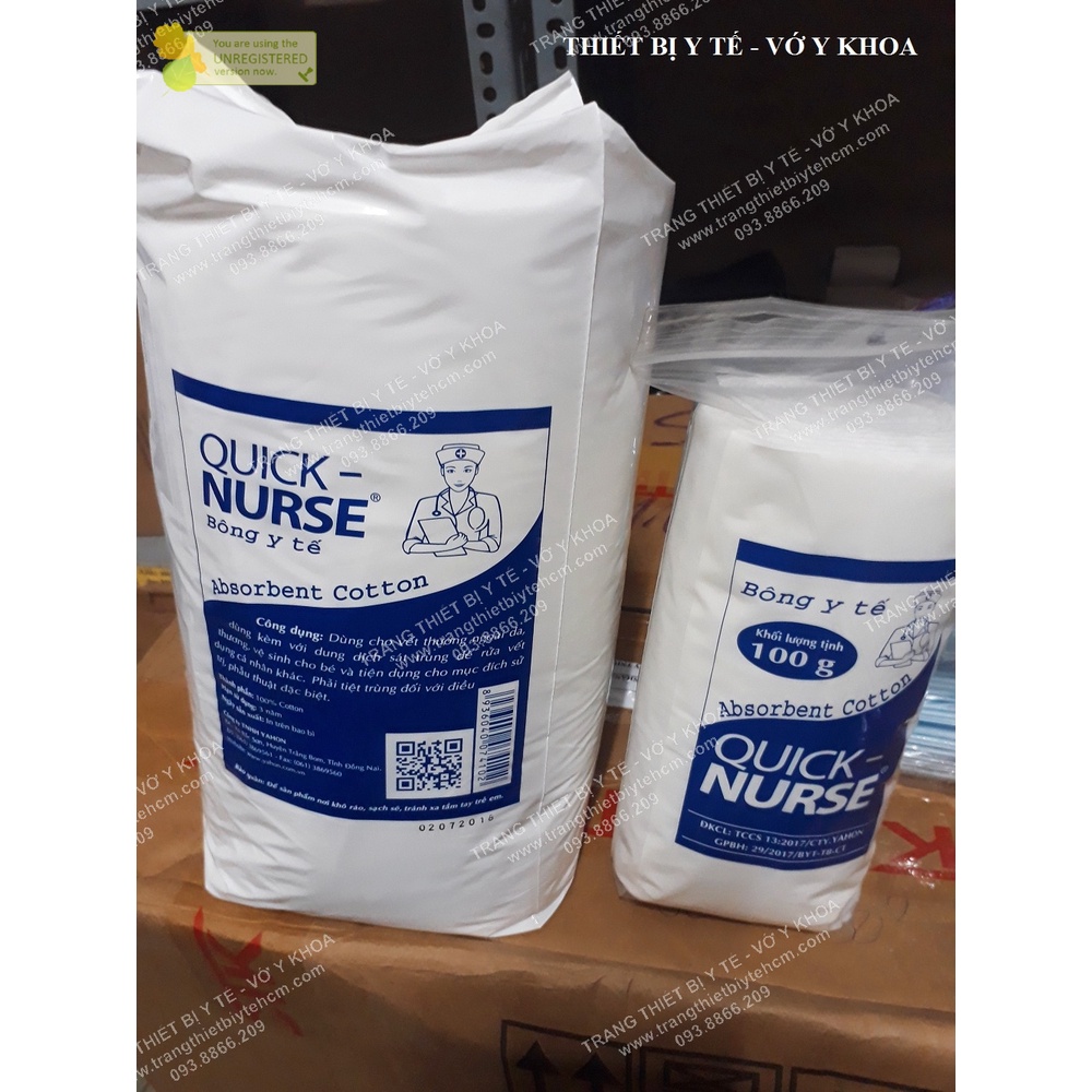 Bông gòn y tế QUICK NURSE 500g - 1kg