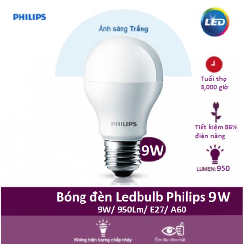 BÓNG LED BUB PHILIPS 9W