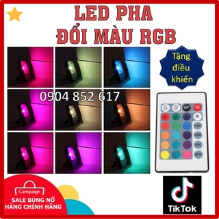 Đèn Pha Led Đổi màu RGB 10W 20W 30W 50W Có Điều Khiển. QUAY tiktok lung linh