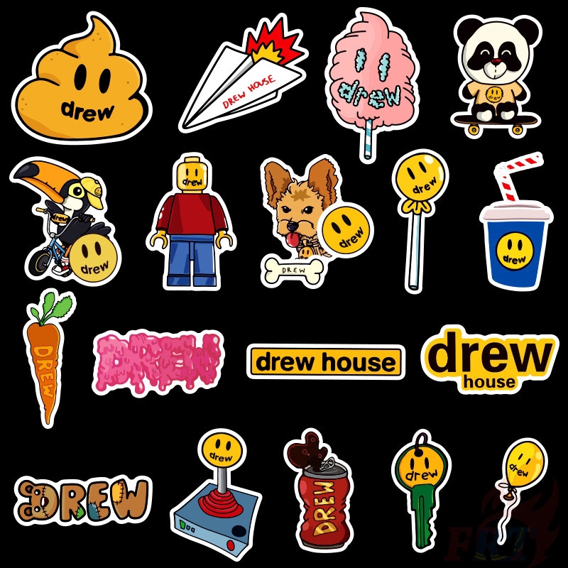 ❉ Drew House - Justin Bieber Fashion Brand Series 01 Stickers ❉ 50Pcs/Set Waterproof DIY Decals Doodle Stickers