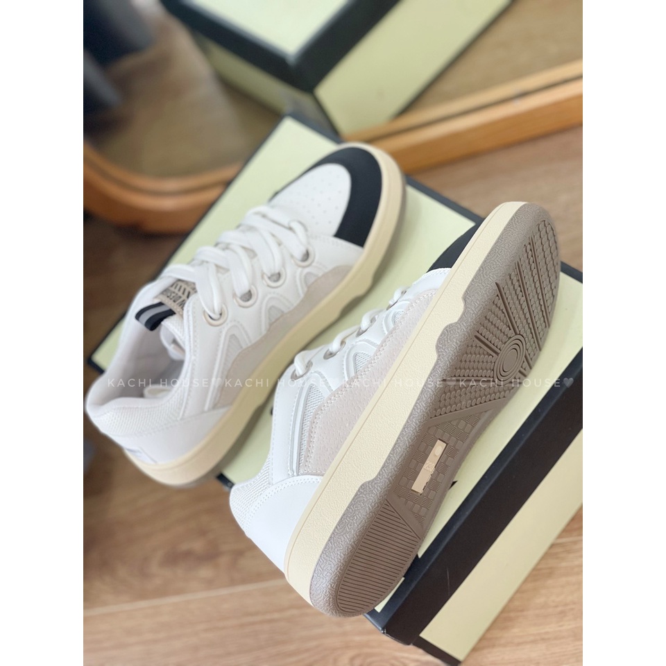 Giày thể thao sneaker nữ đế độn da phối lưới mẫu A26 – Kachi House