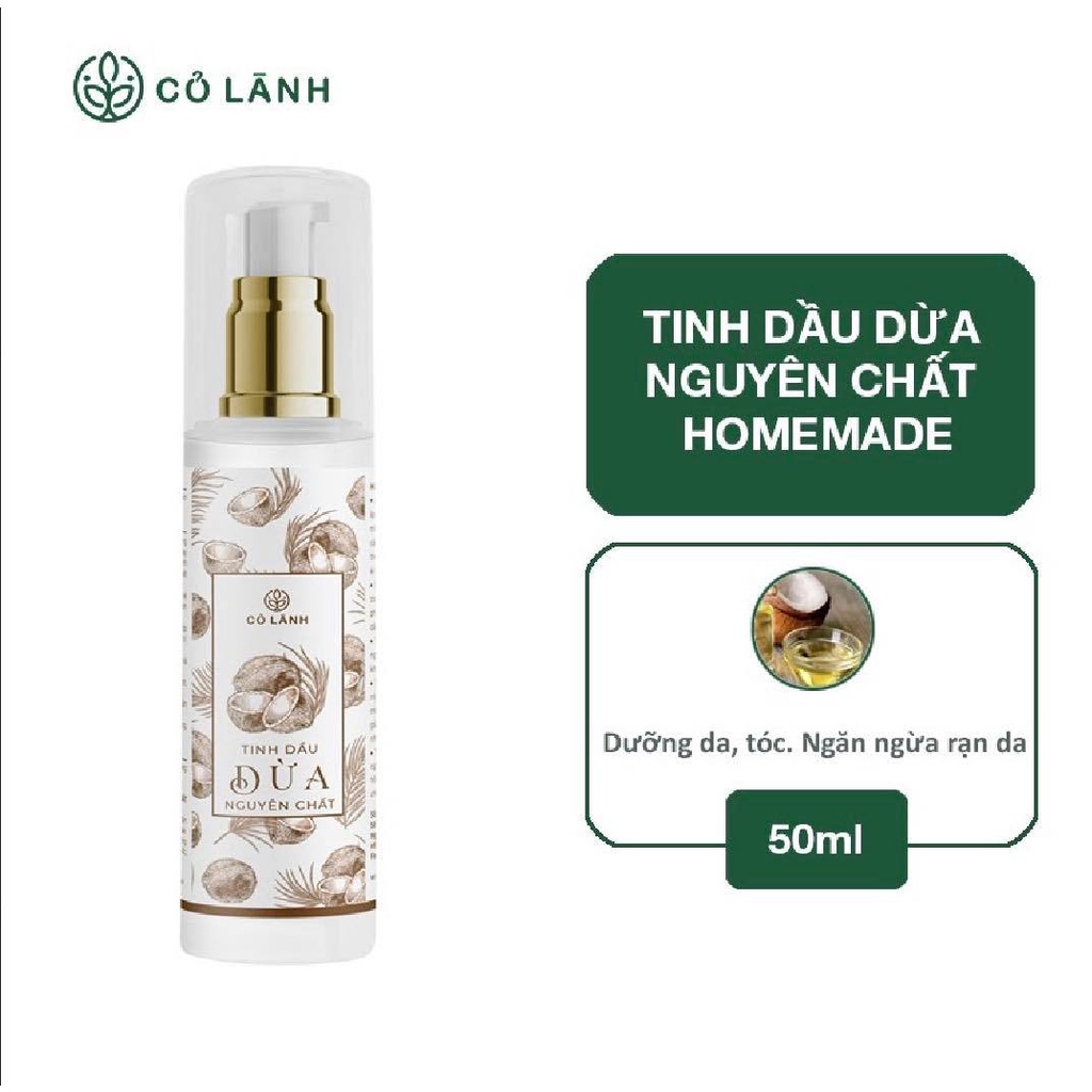 Tinh Dầu Dừa Cỏ Lành 50ml dưỡng ẩm, massage bé