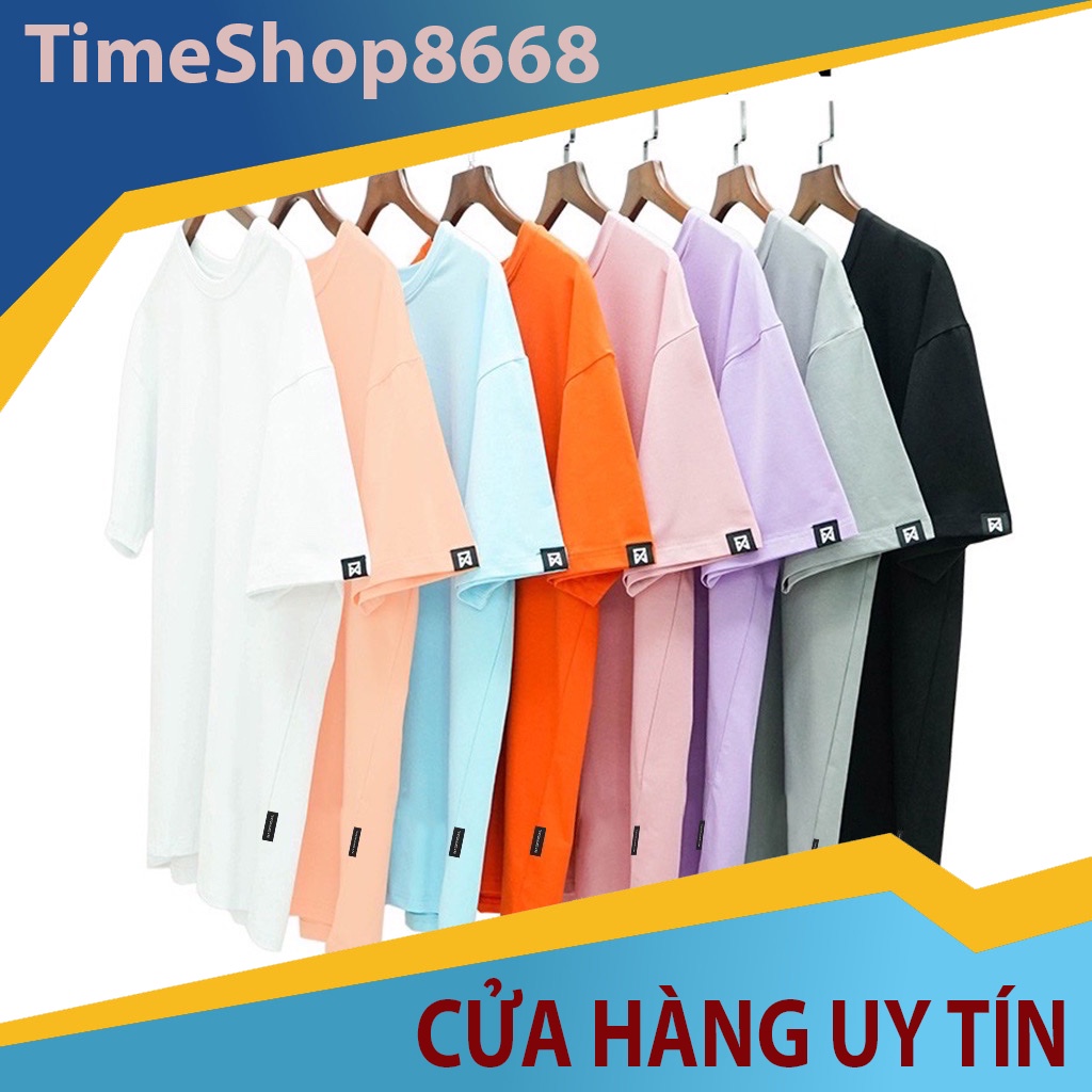 COMBO 5 Áo Thun Unisex Phông Trơn Nam Nữ Tay Lỡ Oversize Form Rộng 10 Màu - TIME SHOP 8668