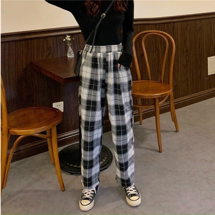 {Hàng chất giá tốt} quần Kẻ ống suông full màu như hình | BigBuy360 - bigbuy360.vn