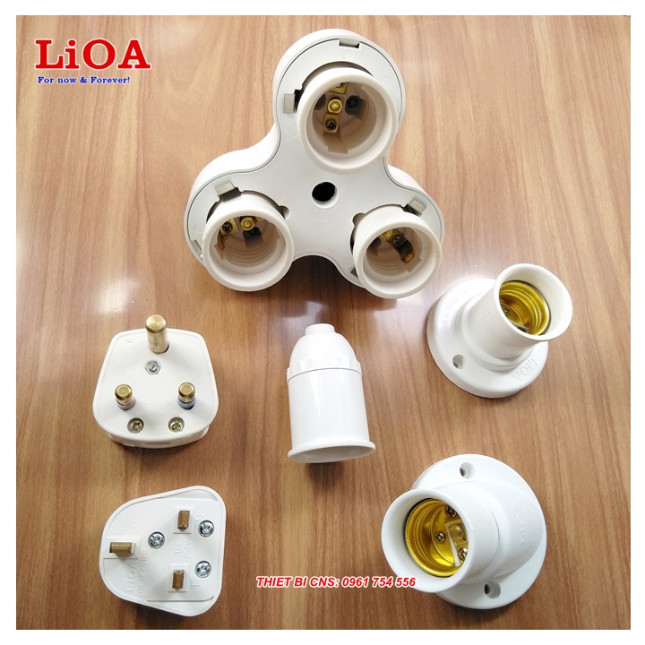 Phích cắm điện 3 chấu LiOA - Tiêu chuẩn châu Âu - Kiểu Anh - PUK