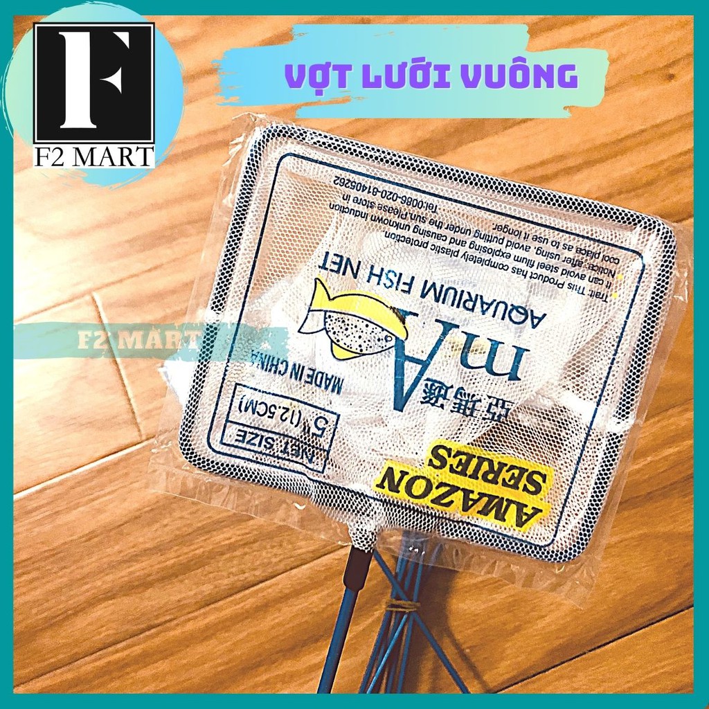 Vợt lưới trắng vuông vớt cá | vợt vuông phù hợp các loại cá nhỏ : betta, guppy, cá mún, các loại cá thủy sinh