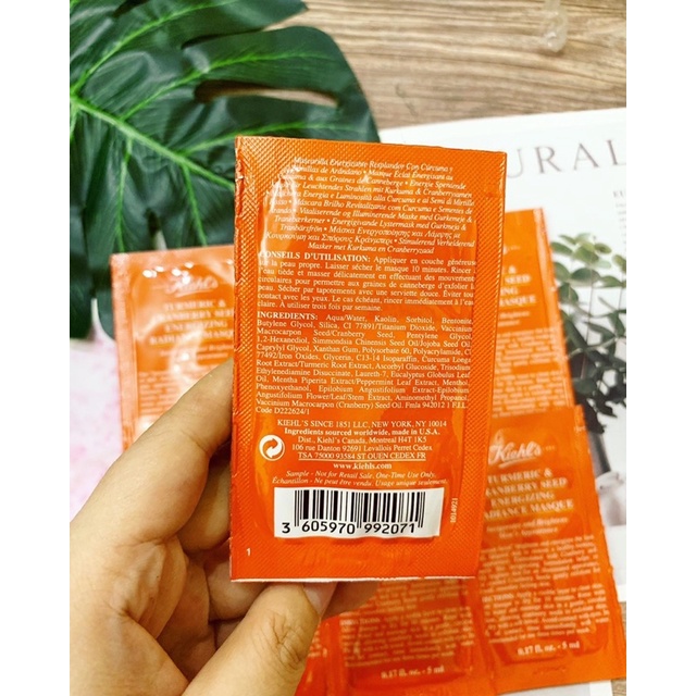 Mặt nạ nghệ sample Kiehls 5ml
