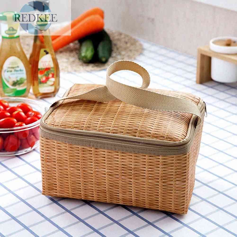 Giỏ Đựng Thức Ăn Bằng Sợi Đay Di Động Cho Hoạt Động Cắm Trại Ngoà