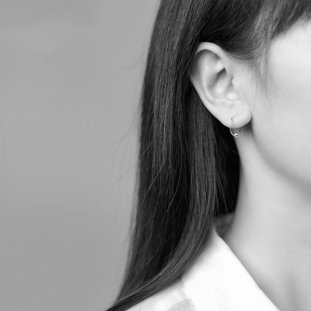 Khuyên Tai Tròn Nhỏ 6mm / 8mm / 10mm / 12mm Cá Tính Hợp Thời Trang